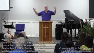 Words, Words (Sermon - September 3, 2023) - Pastor Bob Joyce